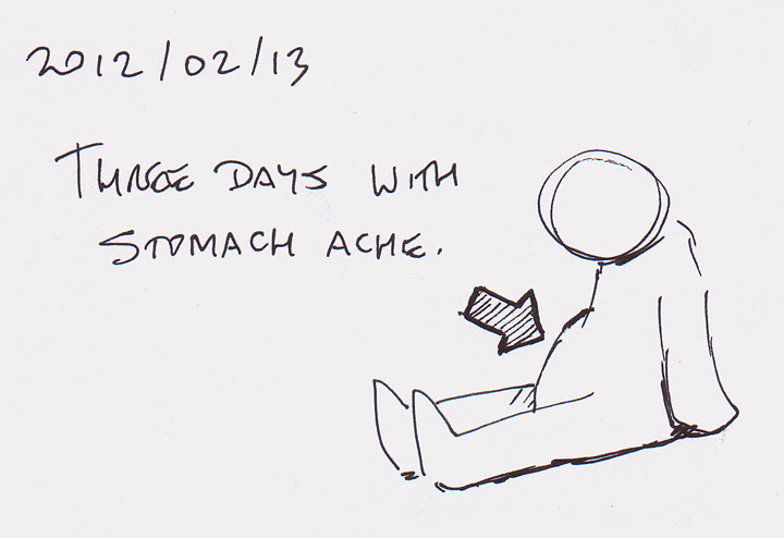 Three days with stomach ache
