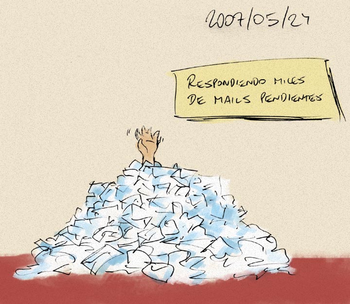 Respondiendo miles de mails