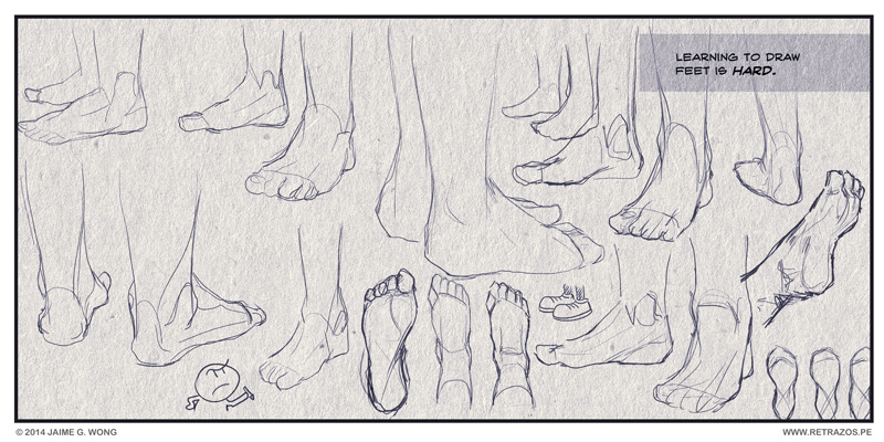 Learning to draw feet is hard