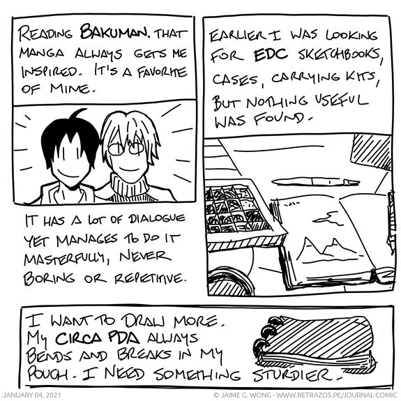 Bakuman and EDC sketchbooks